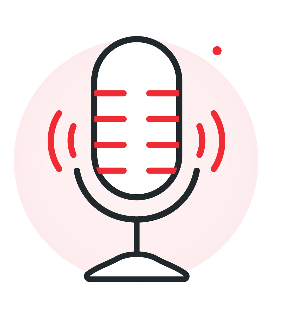 Podcast and interview booking icon